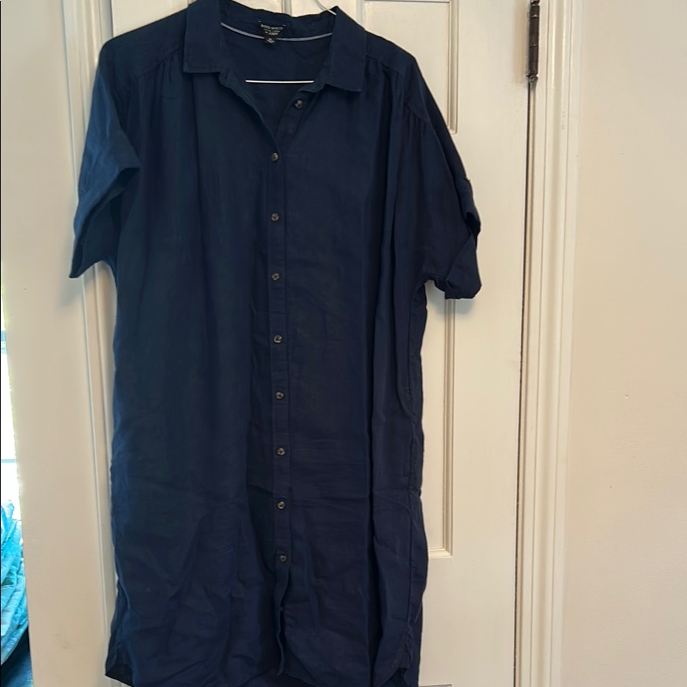 J. Crew Navy Blue Shirt Dress